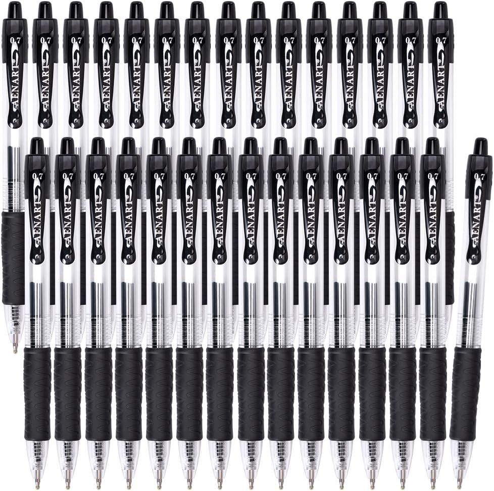 Aen Art 0.7mm Black Gel Pens